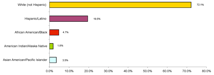 Colorado U.S. Census Estimates of the Population by Race and Hispanic/Latino Origin, July 1, 2005